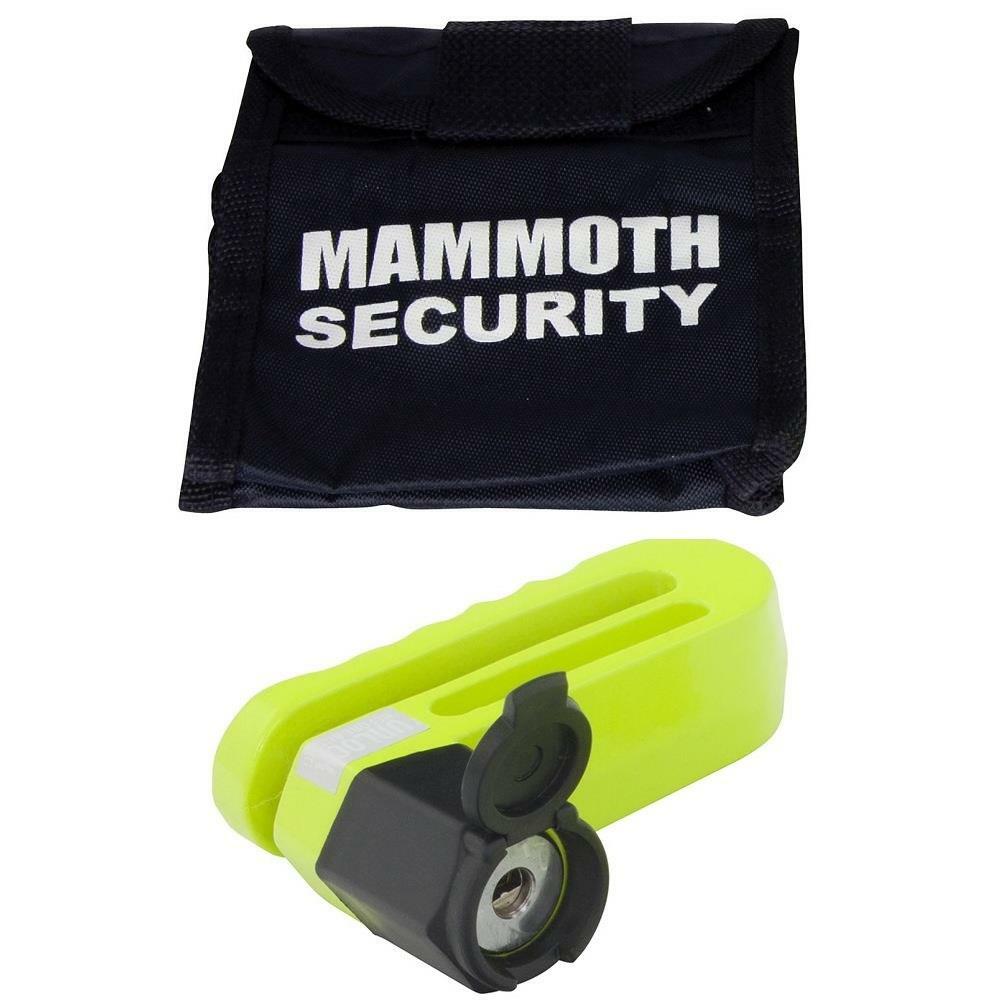 Mammoth Yellow Heavy Duty Motorcycle Security Disc Lock 10mm