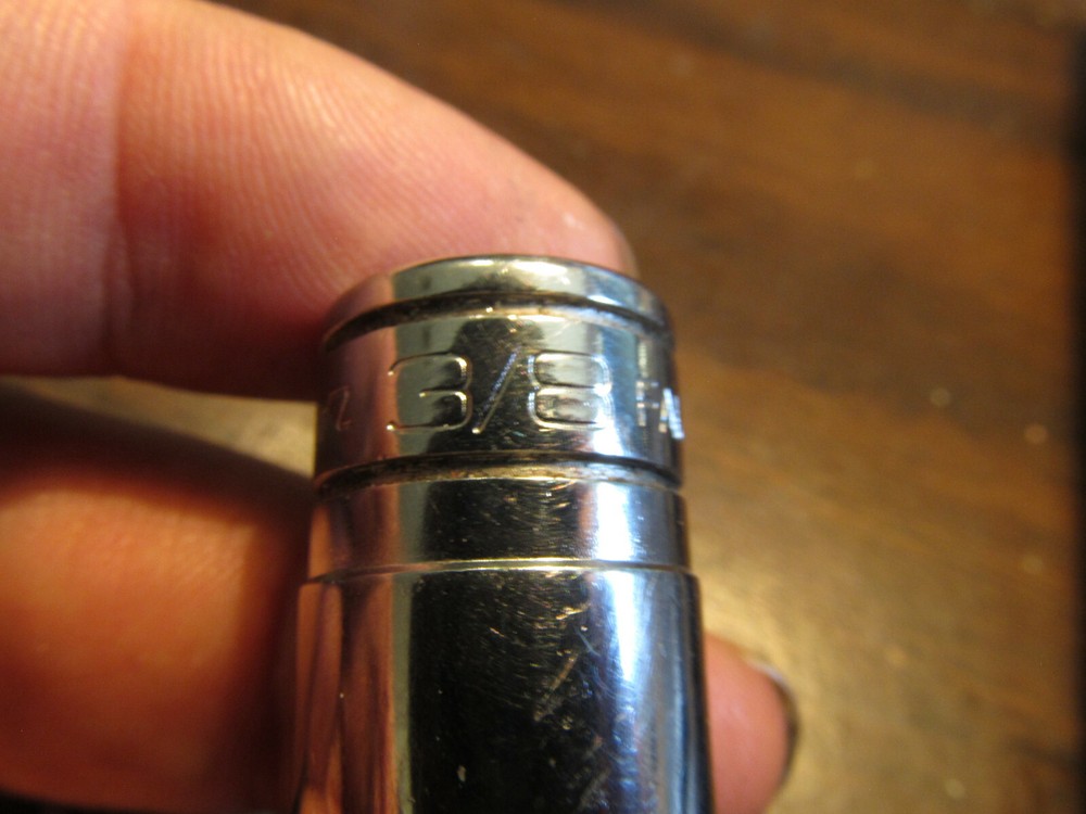 1995 Snap on FA12E 3/8" Drive SAE 3/8 Standard Hex Bit Socket Driver USA