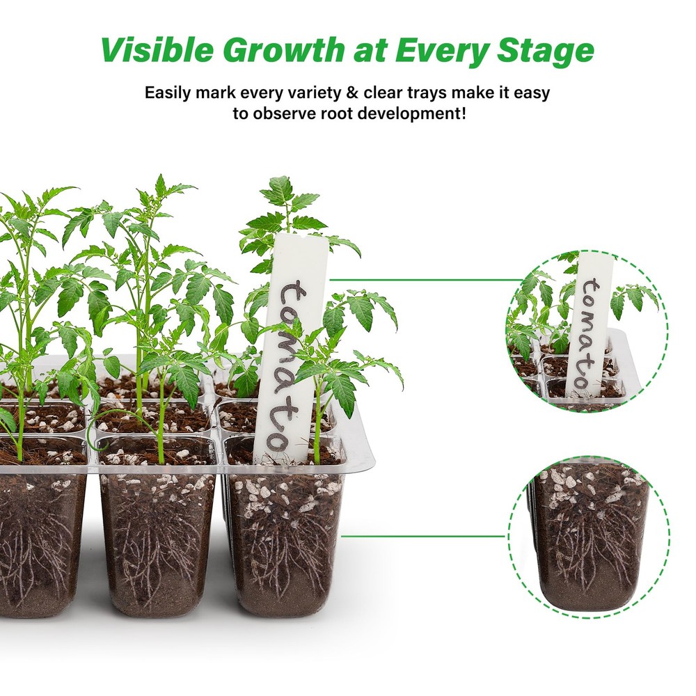 5-Pack Seed Starter Tray Seedling Kits,Plant Starter Kit with Adjustable Humi...
