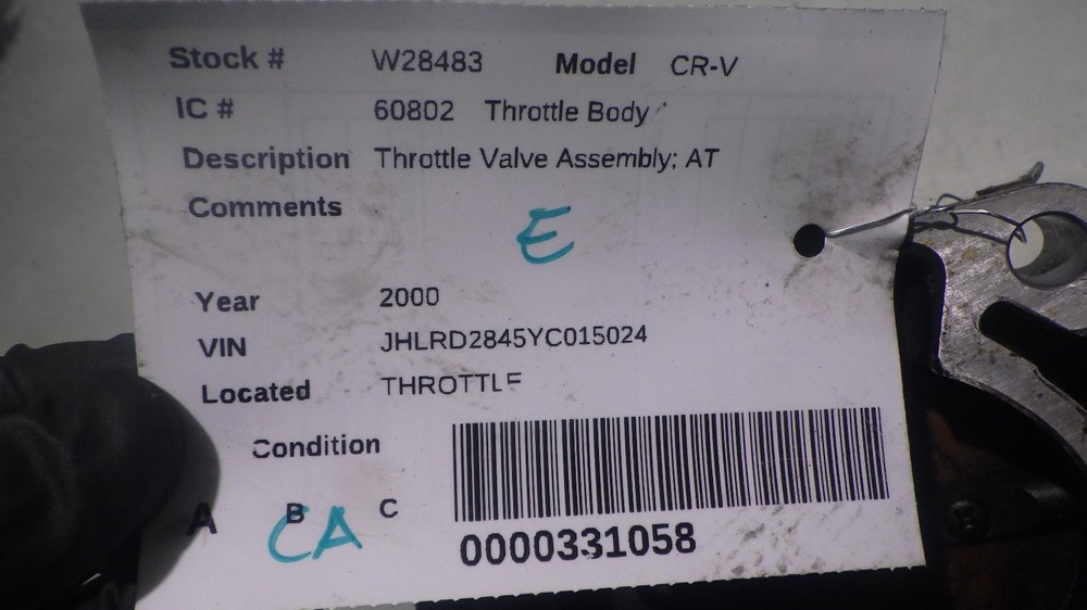 00 HONDA CR-V Throttle Body