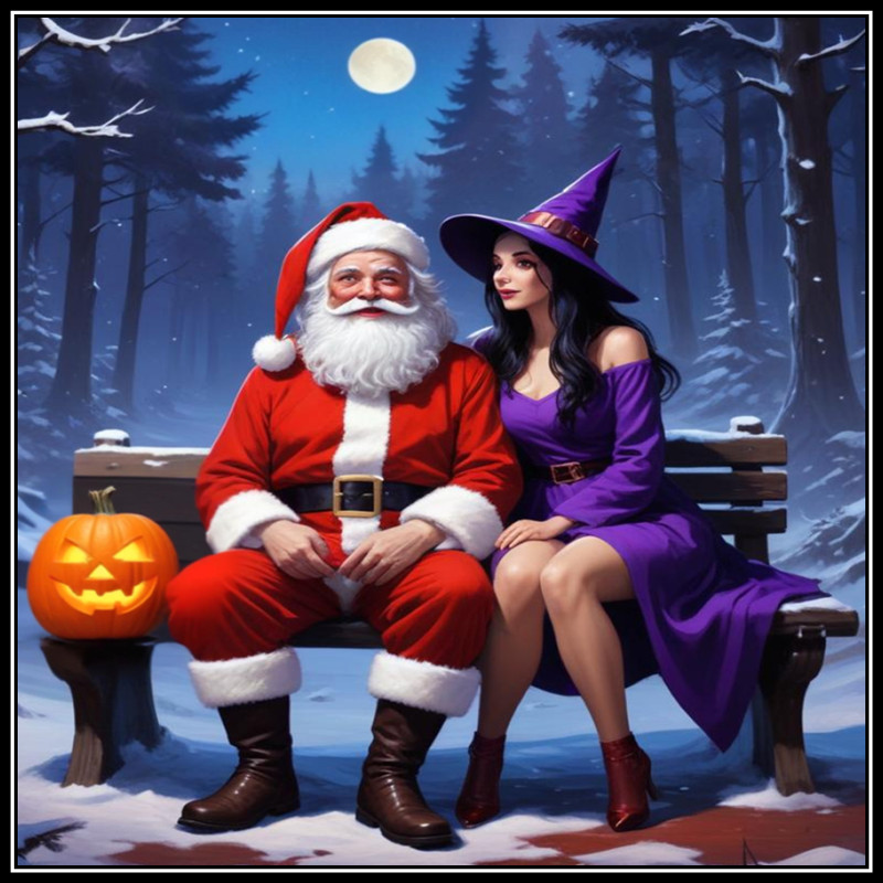 30 Custom Halloween Night Santa Personalized Address Labels