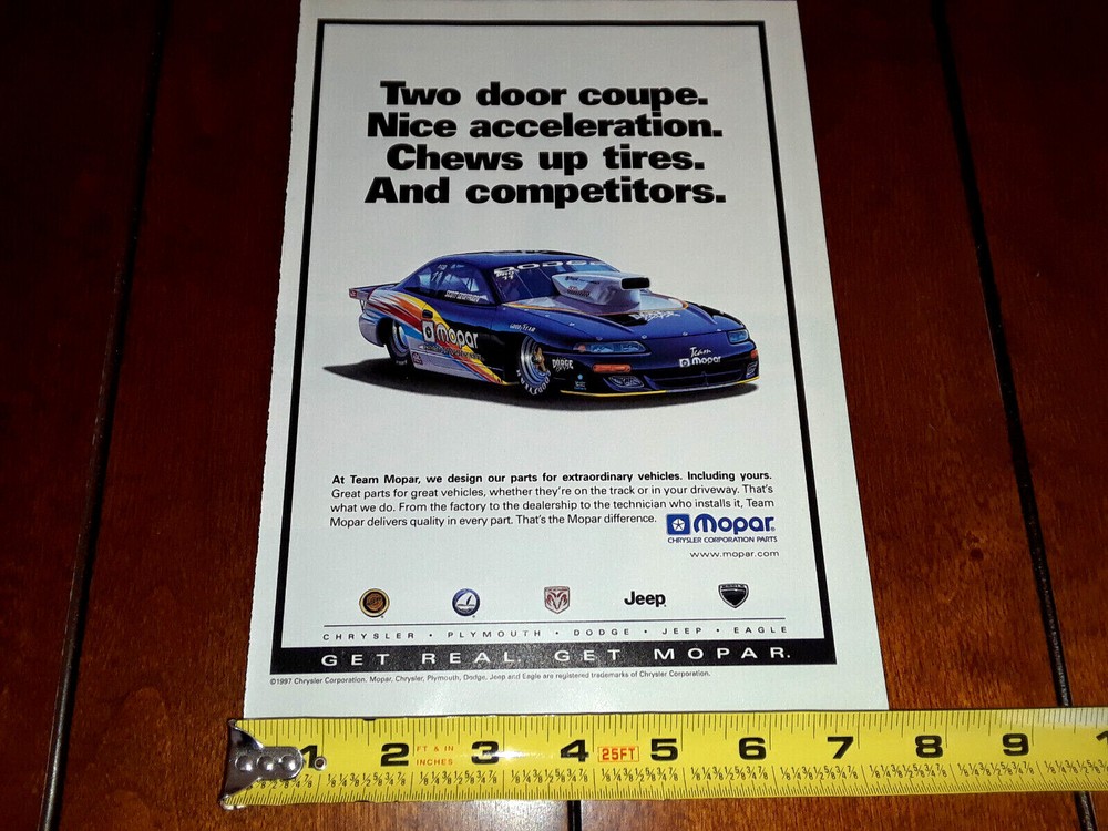 DODGE MOPAR PRO STOCK ORIGINAL 1997 AD