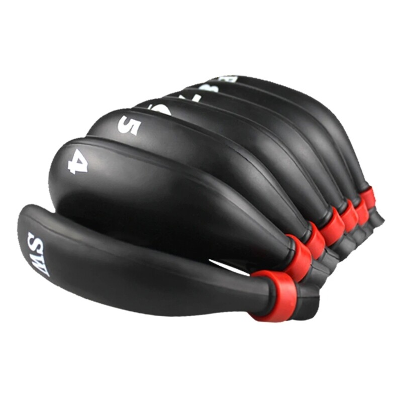 9Pcs Waterproofs Golf Iron Head Cover with String Rod Head Cases Golf Accessory