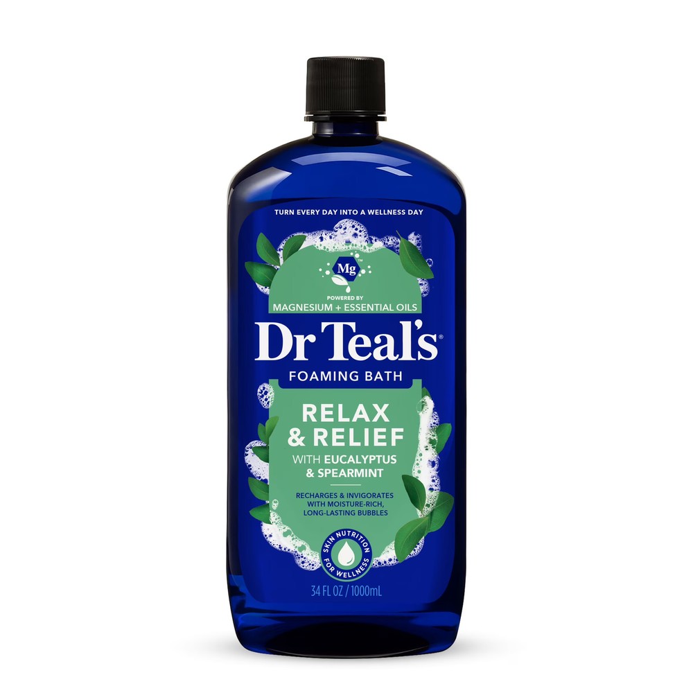 Dr Teal's Bubble Bath Epsom Salt Eucalyptus Spearmint Relax 34oz