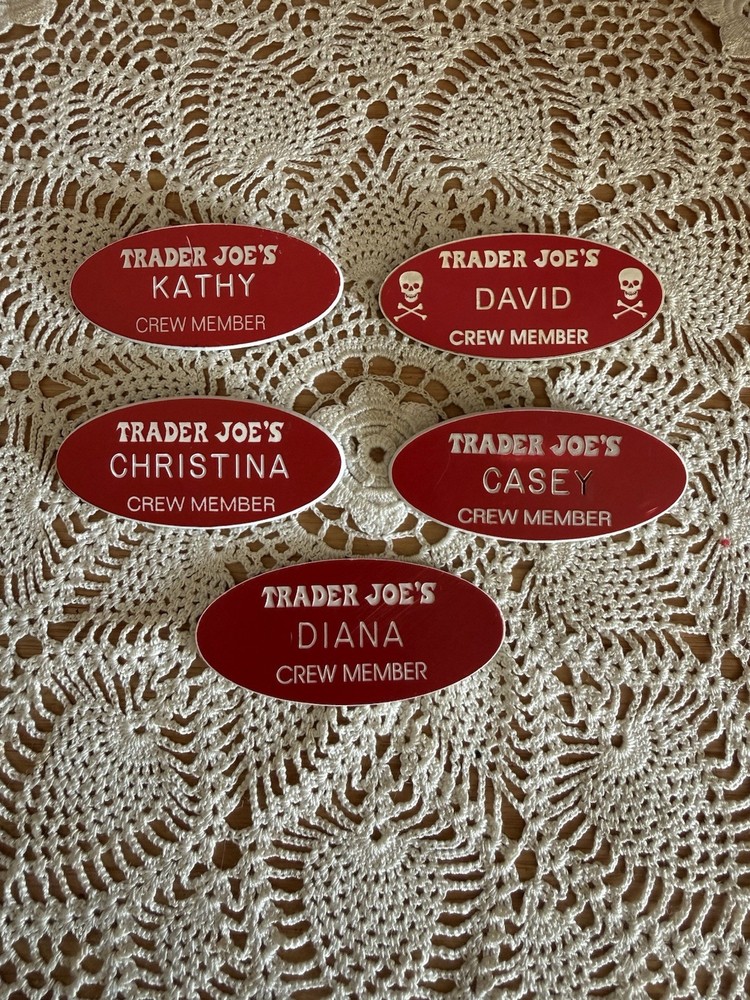 Trader Joe's Crew Member Name Tags Badges