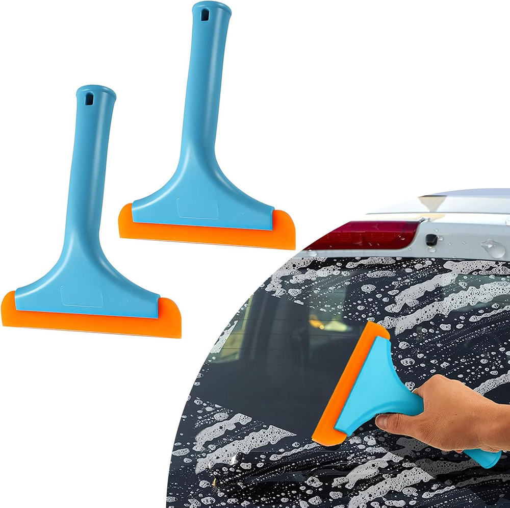 Small Silicone Window Squeegee, Car Windshield Water Blade Squeegee, Multifuncti