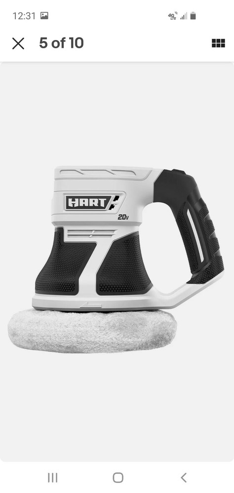 🔥Hart 6" Random Orbit Buffer Black and White TOOL ONLY (uses 20V Li-Ion HPBF33)