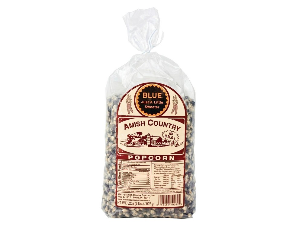Blue Popcorn 2 Pound Retail Package Popcorn Kernels