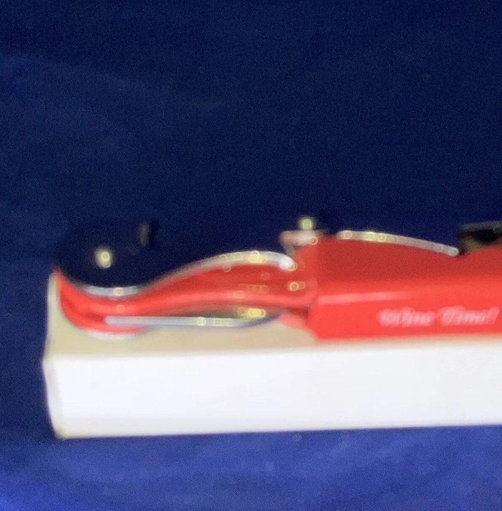 RED Double-Hinged Corkscrew & Bottle Opener ( Vashon Island )in Box.
