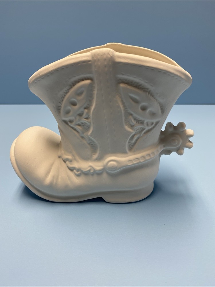 Ceramic Bisque Cowboy Boot Ready To Paint
