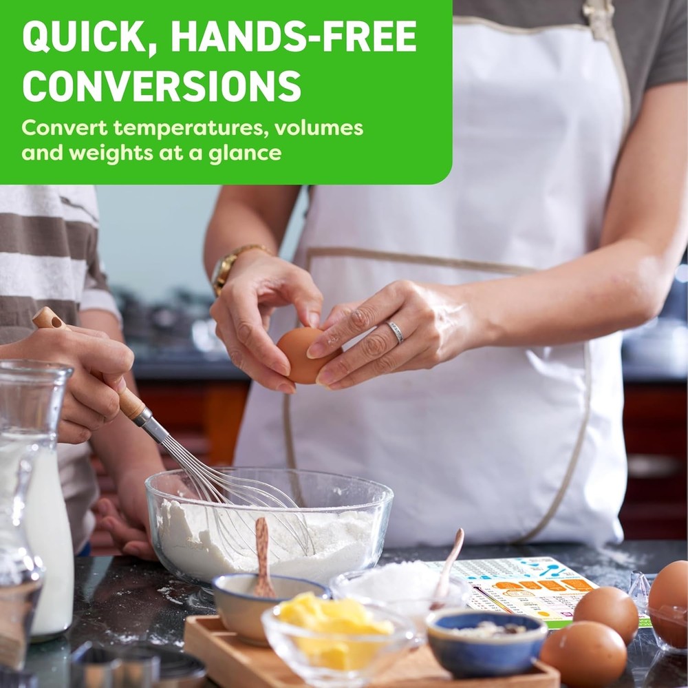 Kitchen Conversion Chart Magnet - 8" x 6", Measurements