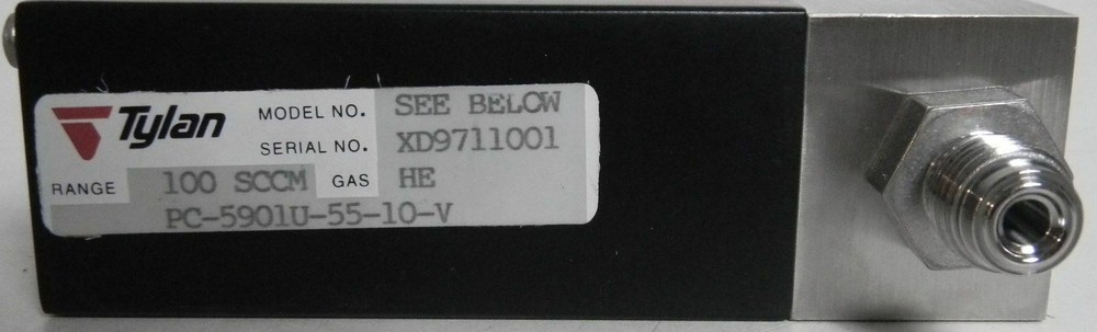 Tylan MFC 5900 Series, Helium HE, Range- 100 SCCM, Used