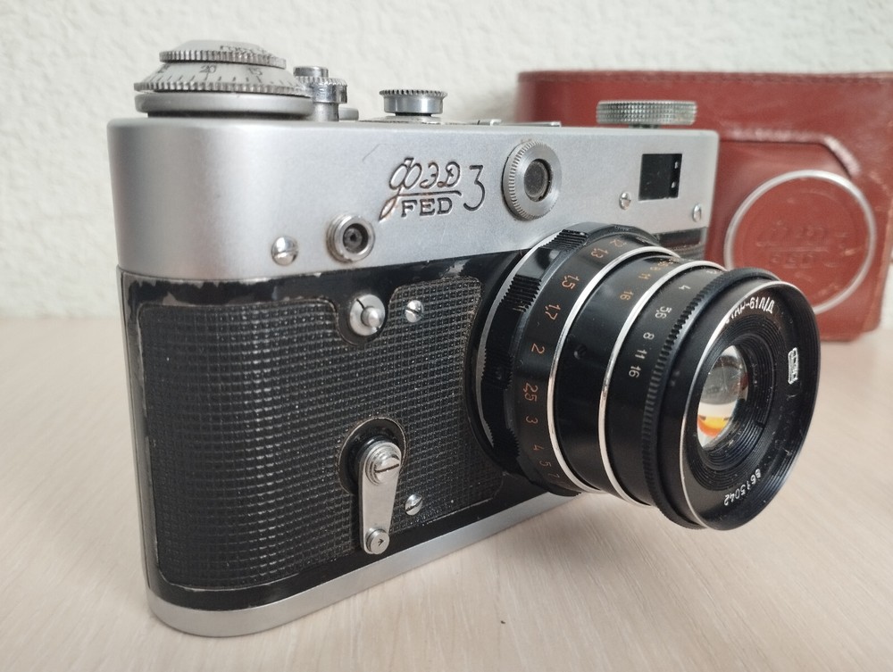 🇺🇦FED-3 Camera Lens Industar-61 2,8/52 Rangefinder Vintage Soviet USSR