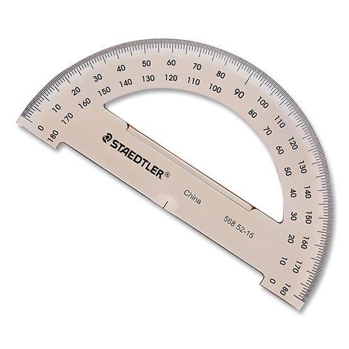Staedtler Mars College Protractor, Plastic, 6" Ruler Edge/180 Degree