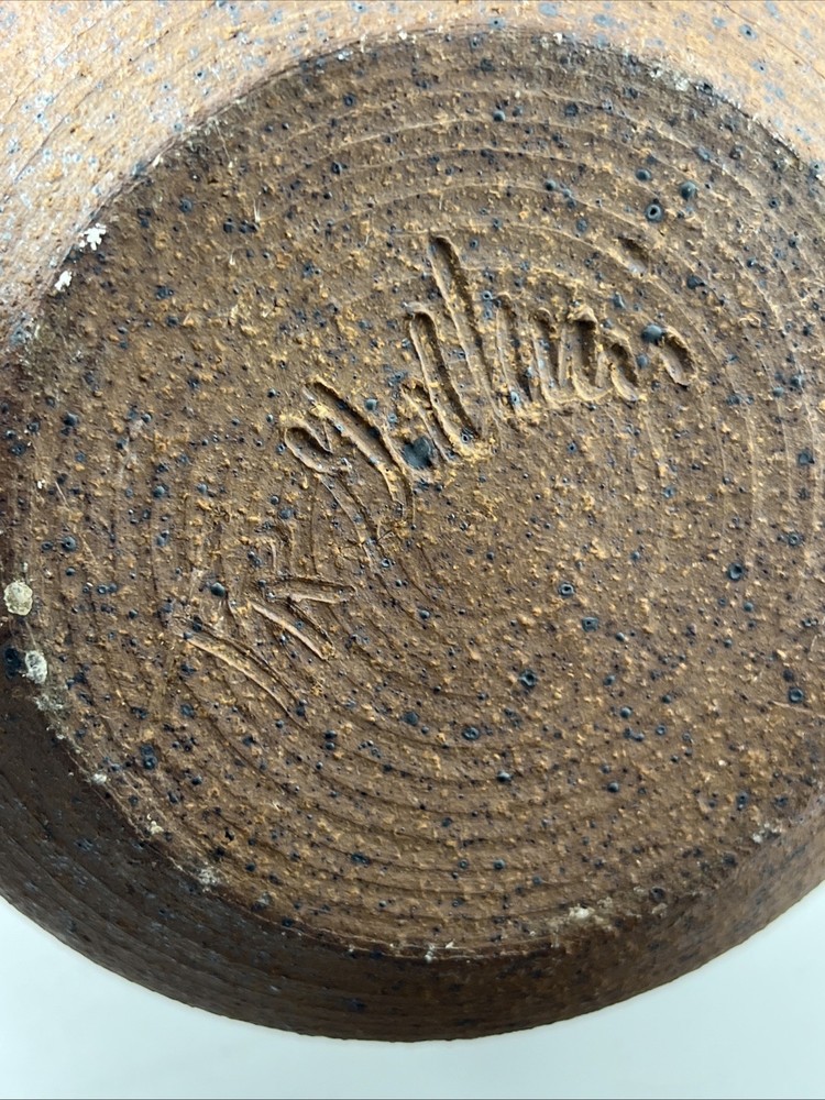 Vintage Studio Art Pottery Jar and Lid Signed Cottagecore