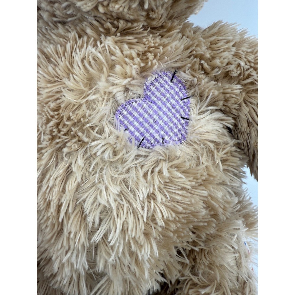 Build a Bear Workshop Teddy Bear Champ Plush Tan Heart Patches Stuffed Plush