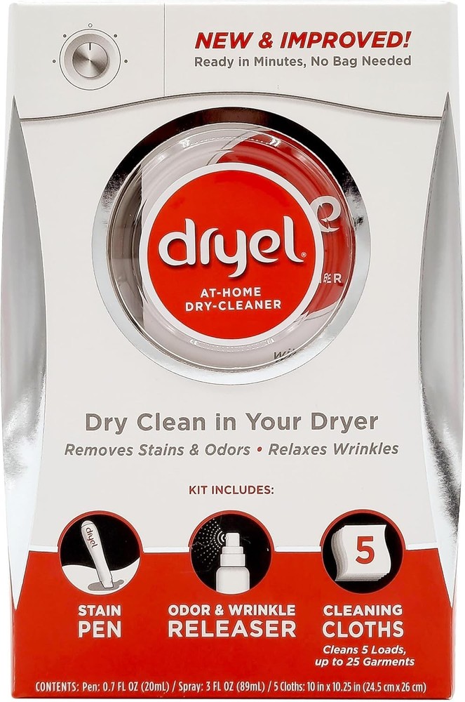 Dryel At-Home Dry Cleaner Kit Rapid Refresh New & Improved Formula 2-Pack NEW