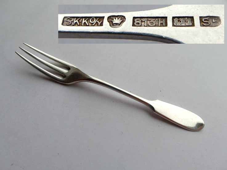 Old Lemon Fork / Fork / Serving Fork, Finland, Silver, around 1923 G563