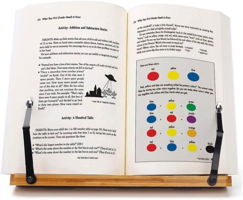 Adjustable Folding Bamboo Book Stand - Durable and Lightweight Reading Solution