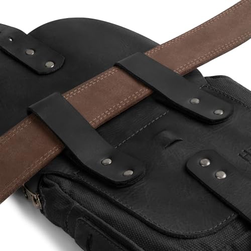 , Survival Camping Pouch, Belt Loop, Rustic and Handy Tool Bag, Charcoal Black