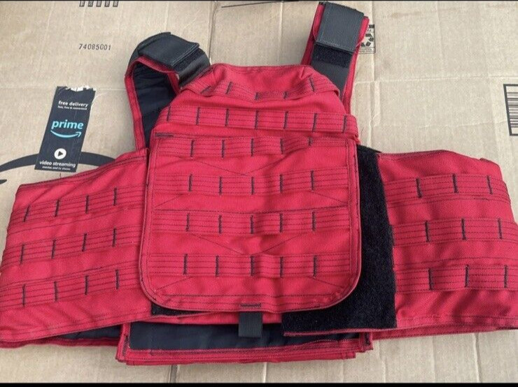 MSA RMV024-07 SMALL RED RELEASABLE BODY ARMOR VEST without inserts