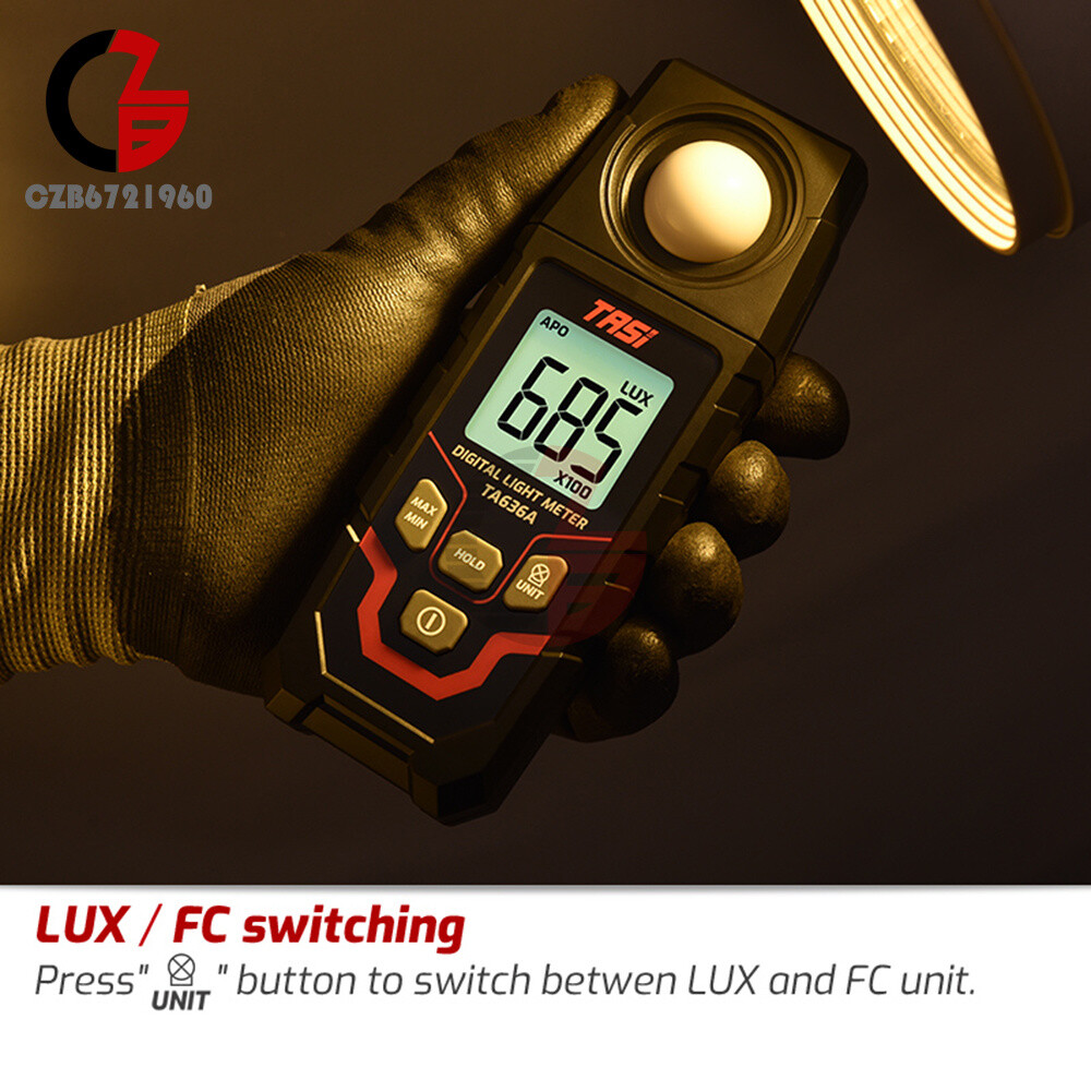 TA636A Digital Light Meter Illuminance Lux Meter Illuminometer Handheld Ambient