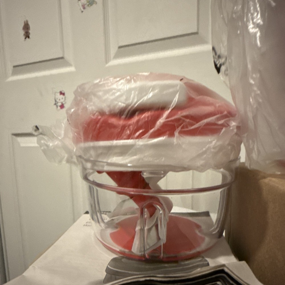 Tupperware Chop 'N Prep Chef Manual Food Chopper Pull Function Red Plastic Set