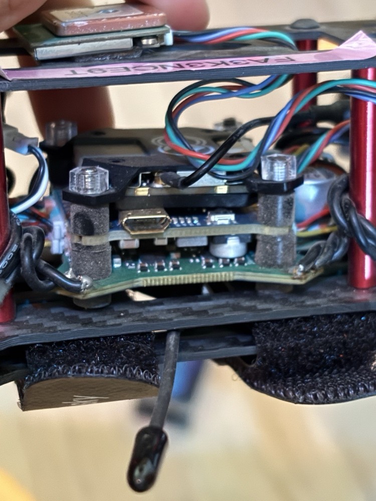 Fpv Drone With Lipo Battery And Extra Propellers Working