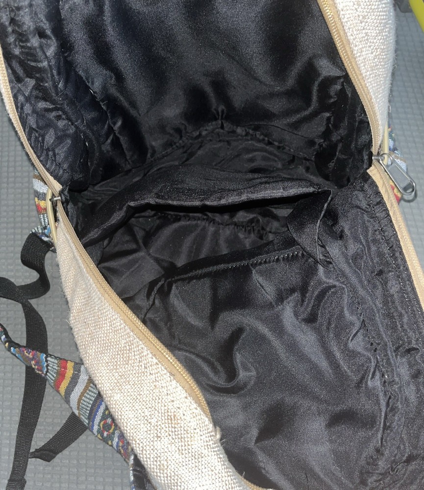 Hemp Backpack - Cat Design