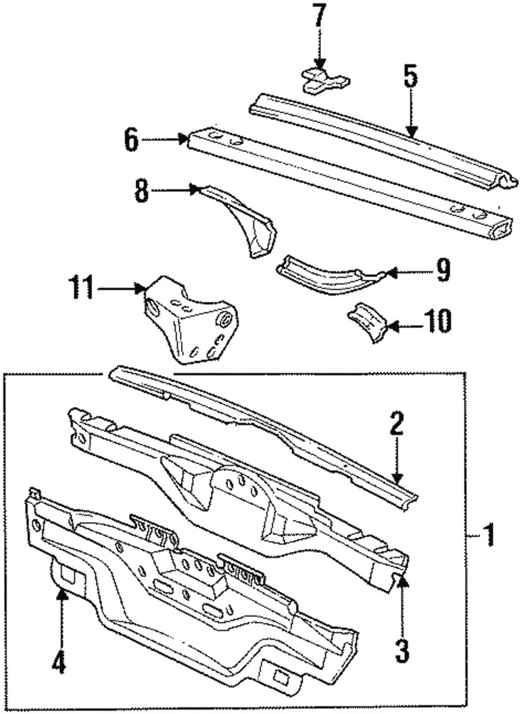 Genuine GM Panel Below Lid 12536997