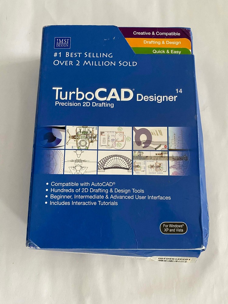 IMSI Design TurboCAD Designer 14 Software 2D Training Software Windows NEW-READ