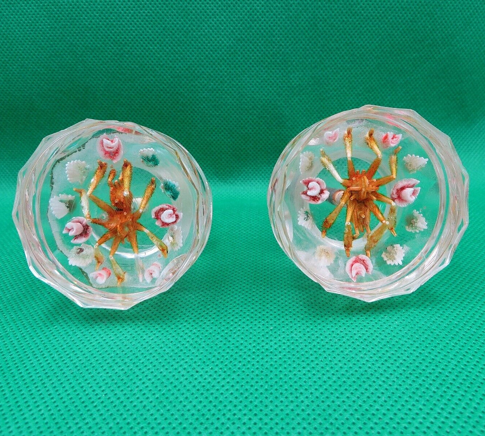 Plastic Door Handle with Spiders Handmade Vintage USSR