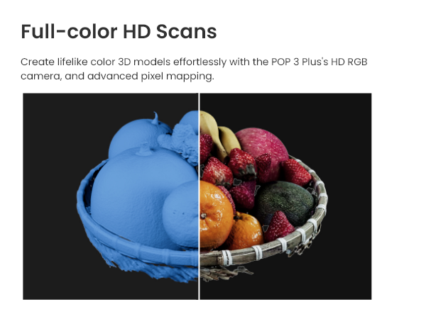 Revopoint POP 3 Plus 3D Handheld Scan STANDARD 0.04mm Precision 18fps Scanner