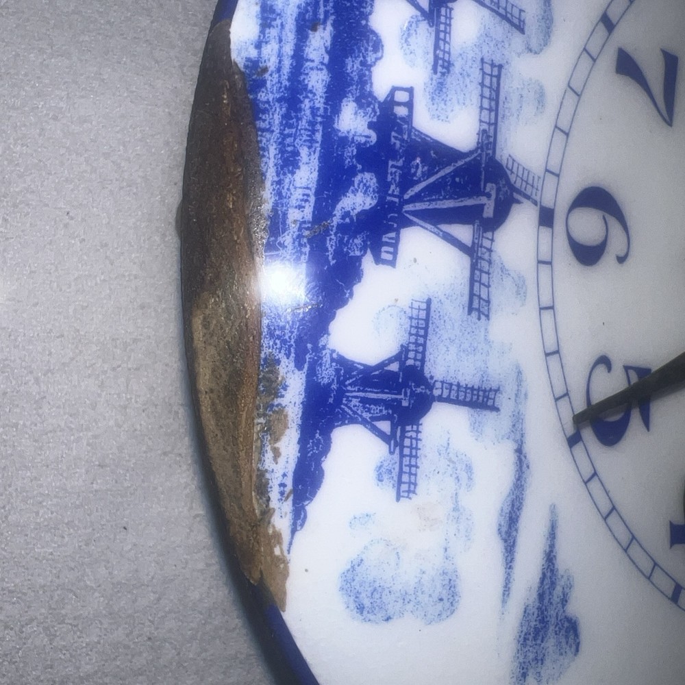 Delft Porcelain Wall Clock