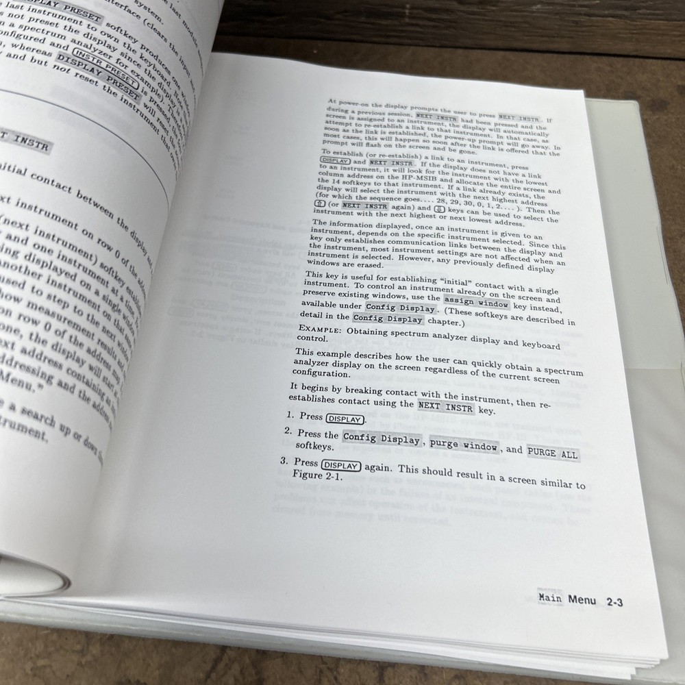 HP 70004A Display Operation Manual