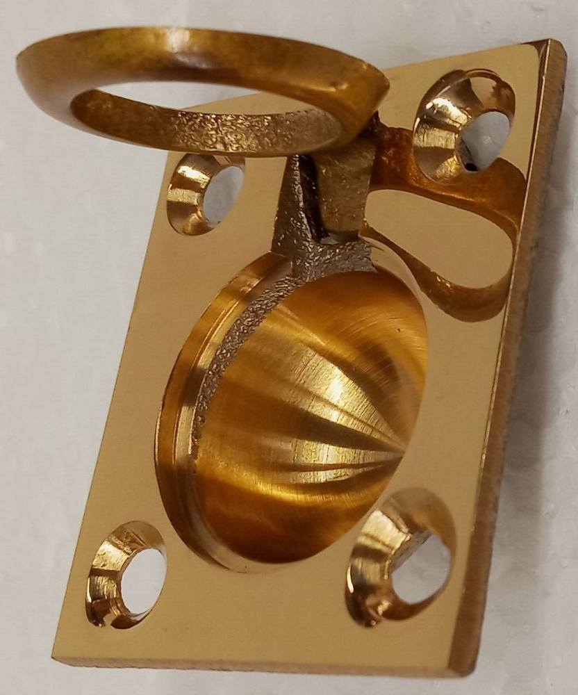Lot of 6 Flush Ring Pull Brass Modern Hidden Knob Handle....................5C2