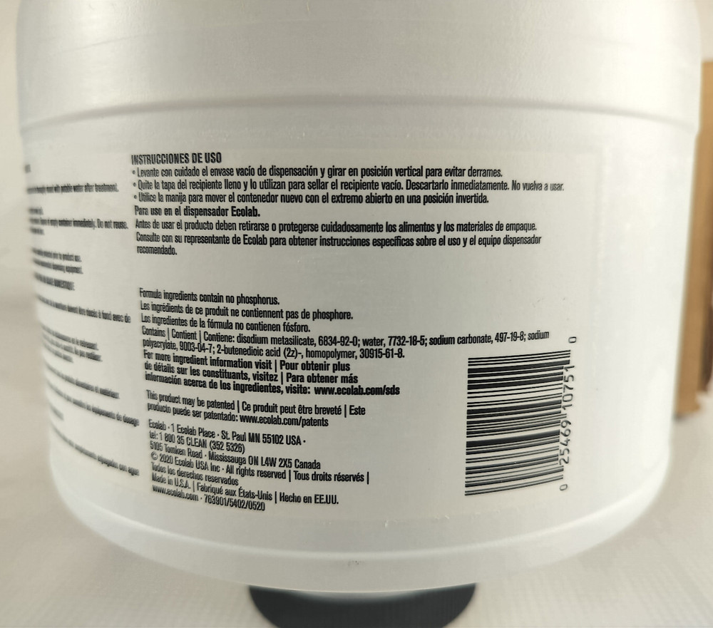 4x ECOLAB Solid Metal Pro 6110751 Solid Destaining Machine Warewashing Detergent