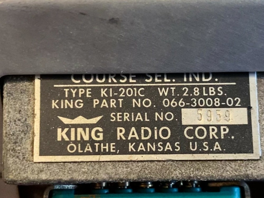 KING KI 201C COURSE SELECT INDICATOR P/N 066-3008-02 CORE