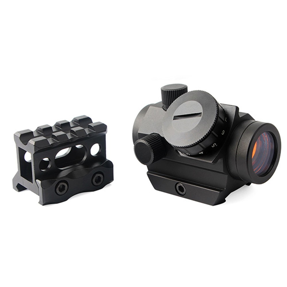 Micro Red Dot Sight Scope 3 MOA 1x25mm Reflex Sight W/ 1'' Riser 20mm Rail Mount