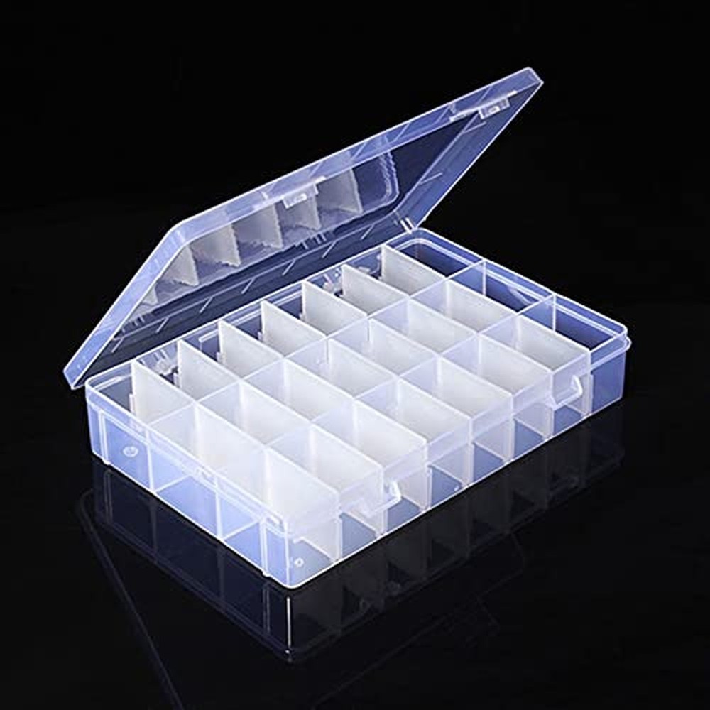 OriGlam 24 Compartment Electronic Component Storage Box Case, SMD SMT Case, E...