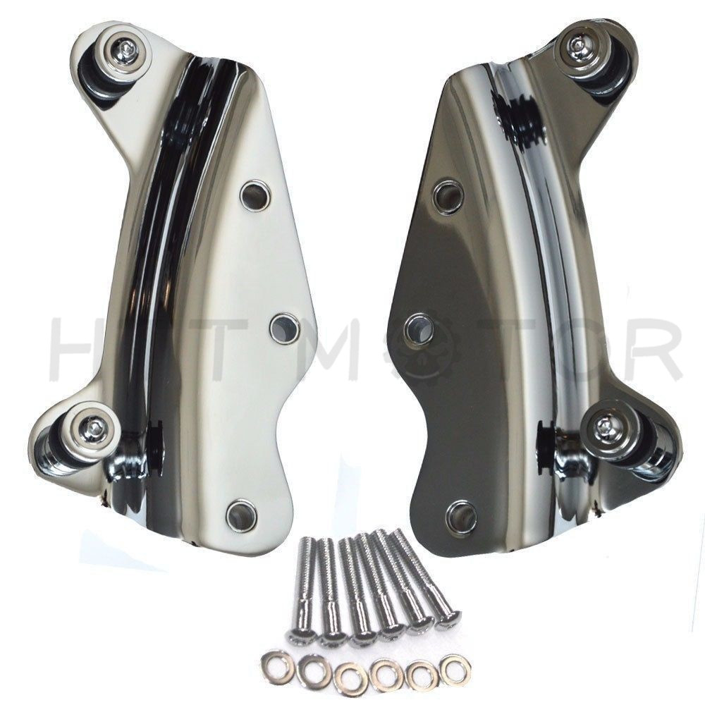 Chrome 4 Point Docking Hardware Kit For Harley Davidson Touring Models 2009-2013