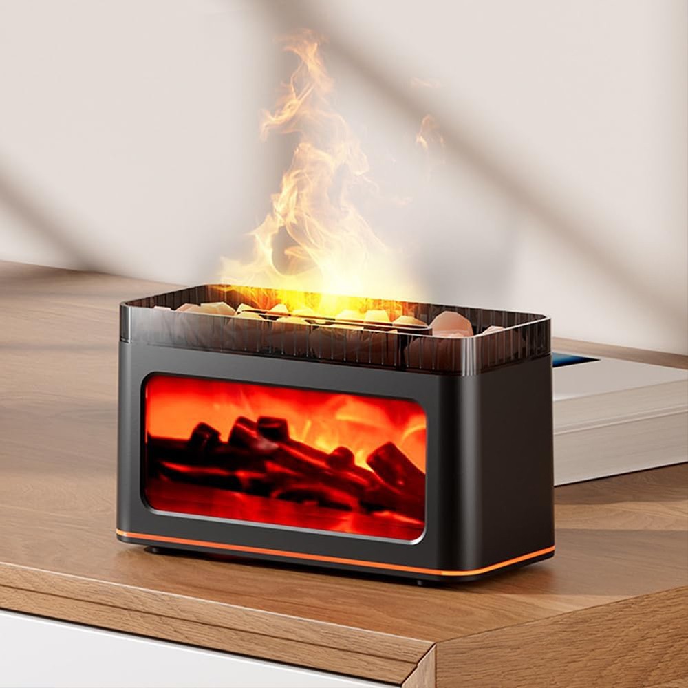 200ml Essential Oil Diffuser Volcano Fire Flame Aromatherapy Diffuser Ultrasonic