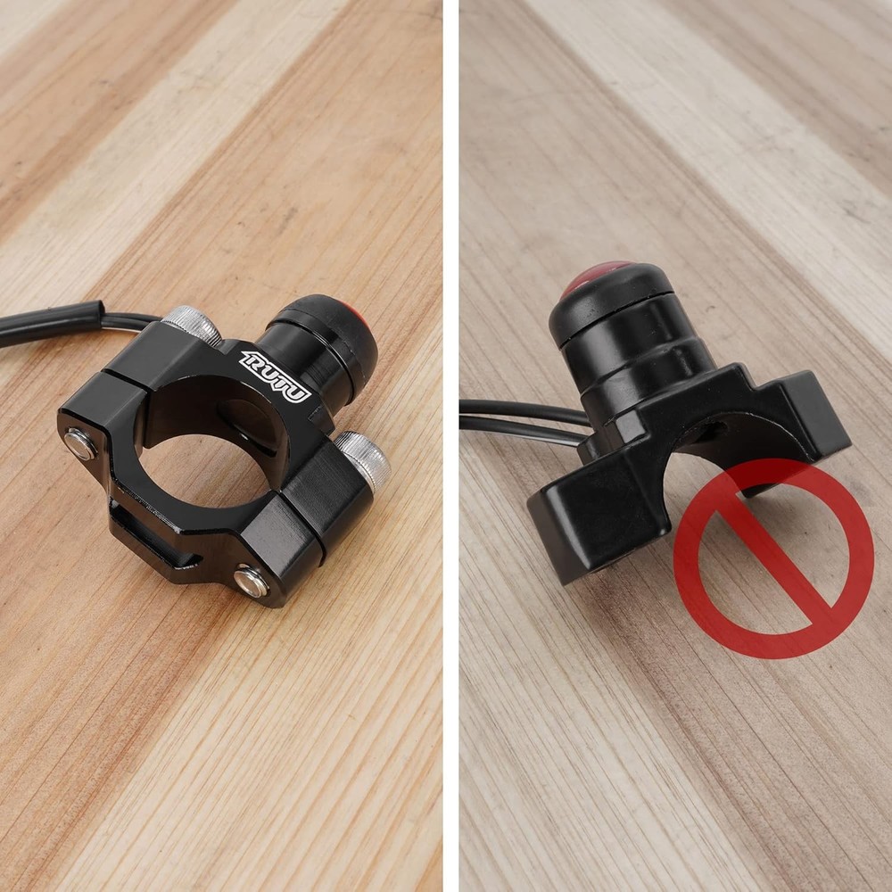 CNC Universal Motorcycle Engine Stop Start Kill Switch Button with Black