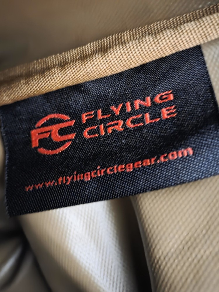 Flying Circle Tactical Square Duffel Backpack Goliad Brown External Pockets