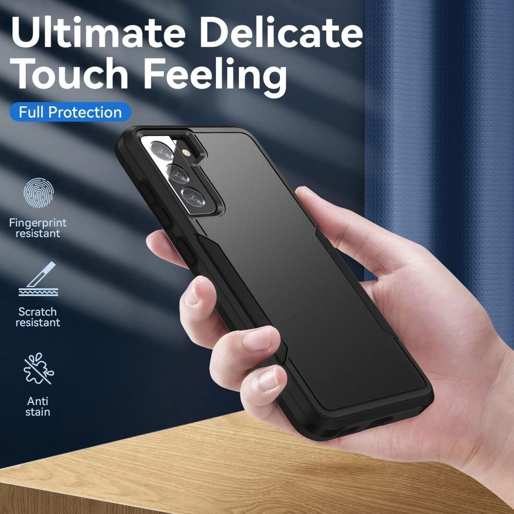 Galaxy S21 FE 5G Case with Screen Protector, Heavy-Duty Shockproof Protective Ca