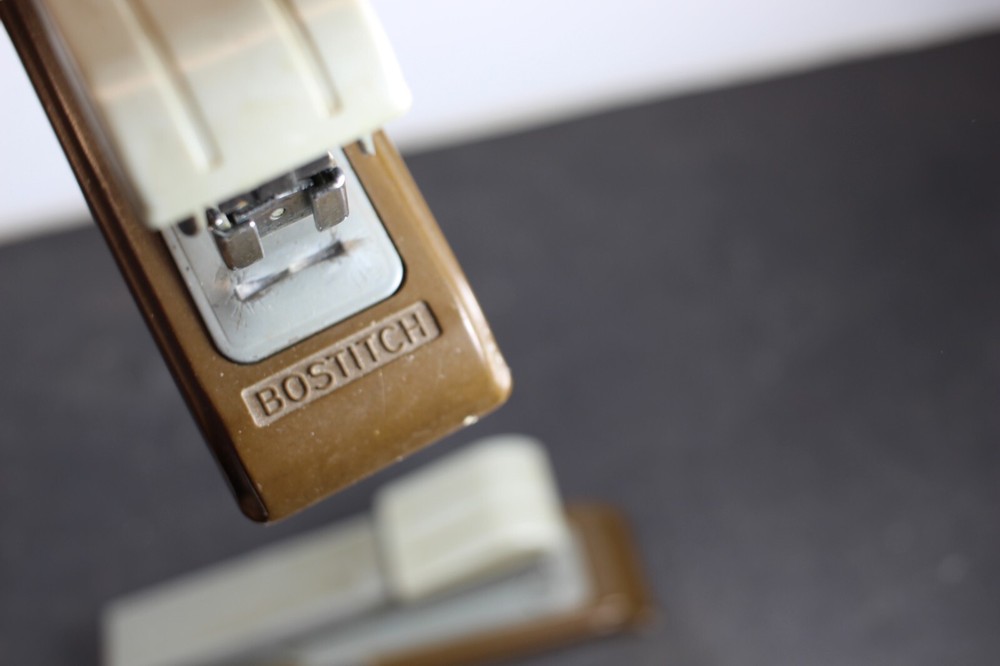 Two Vintage Bostitch No.B8 Staplers
