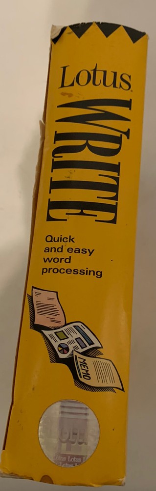 Vintage Lotus Write H D Disk 2.0 Processing Program IBM PC 3.5 New Open Box 1988