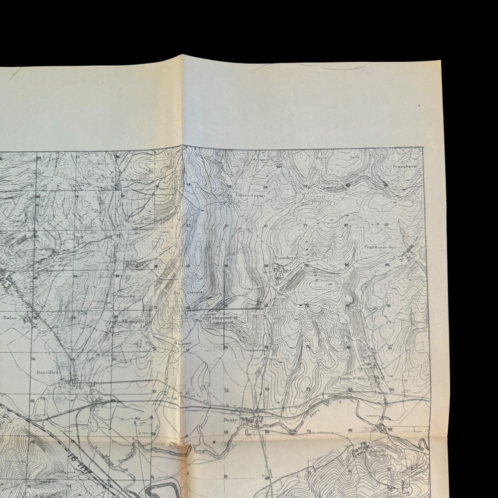 RARE! World War I Sedan Operation Western Front AEF Operations Map