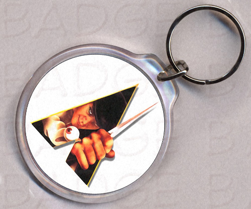 A CLOCKWORK ORANGE round KEYRING Style 2 - DOUBLE SIDED - CLASSIC!