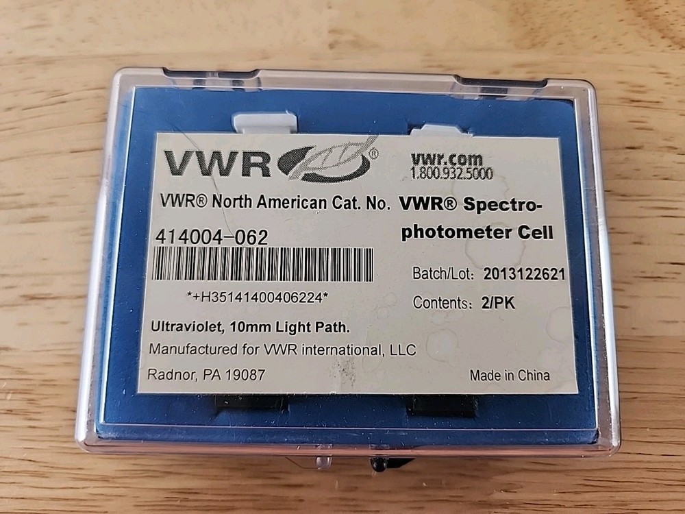 VWR Spectrophotometer Cell 414004-062